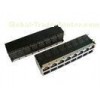 Gigabit Circuit Stacked RJ45 Modular Jack , W/LED'S Shielded Stecked RJ45 2 X 8
