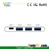 Ultra-thin 4 Ports Reversible Data Transfer 3.1 USB Type-C Hub For Apple Products Usb 3.0 To Usb 3.1