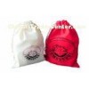 Silk Screen Cotton Drawstring Pouch For Jewelry And Wedding