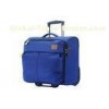Polyester 16 inch lightweight travel luggage laptop trolley case blue color for girl
