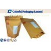Yellow Ziplock Recycle Plastic Stand up Pouch For Tea , Snacks , Nut Food