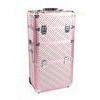 Pink Beauty Travel Cosmetic Trolley Case Makeup Artist Organizer Beautiful Box Pattern