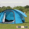 Outdoor Automatic Open Two Layer Rain- Proof Anti UV Ventilated Camping Tent With Glass Fiber Pole F