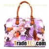 Handbags made of Printed PU leather material,hot selling shell shape style