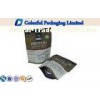 Aluminum Foil Resealable Matte Black Stand up Pouch For Protein Packing