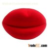 Red Lip Shape Velvet Jewelry Box