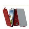 Shock Resistant Samsung Leather Phone Cases For Samsung S4 9500 With Crystal And Vertical Flip Desig