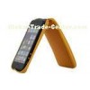 OEM Dust Proof Leather Cell Phone Cases Yellow Mobile Phone Protection Case
