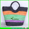 LDYP-005 2016 summer colorful cornhusk straw tote bag