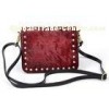 Genuine Leather Burgandy Handbags / Small Leather Crossbody Bag