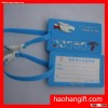 various luggage tags with customized logos