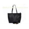 Black Shopper Tote Ladies Leather Shoulder Bags Croco Embossed