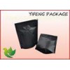 Matt Black Plastic Stand Up Pouches With Valve For Coffee Packaging