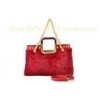 Genuine Rabbit Fur Lady Fashion Bags / Real Leather Women Shoulder Bag