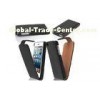 Vertical Flip Apple iPhone Leather Cases with Plain Weave , PU Cover for iPhone mini