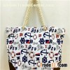COTTON ROPE HANDLE CANVAS BEACH BAG JH15002