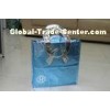 Foldable Laminated Blue Non Woven Fabric Bags / Reusable Shopping Bags For Accessories / Gift Packag