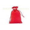 Natural Cotton Drawstring Pouch , Small Pull String Bags For Gift