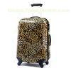 20'' Trolley Hand Travel Rolling Luggage Leopard Pc Trolley Case Grey