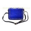Royal Blue Ladies Small Leather Crossbody Bags with PhonePocket
