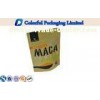 Customized Zipper top Matte Black Stand up Pouch for Tea / dry fruit