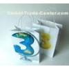 Printed Logo Recycled Paper Shopping Bags , Small Kraft Paper Grocery Bags For Clothes / Garment
