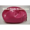 Casual PVC plastic Dumpling Shaped Ladies Cosmetic Bags with Metal Zipper