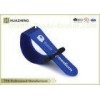 Blue Neoprene Hook Loop Strap Resusable , Velcro Adjustable Strap