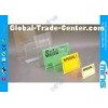 Customized Slant Back Clear Acrylic Display Stands , Supermarket Sign Holder
