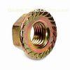 Copper Hexagon Serrated Flange Nuts, Precision CNC Fastener Hex Flange Nut