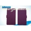 Purple Huawei Ascend P6 Mobile Phone Leather Case Wallet , Anti scratch