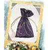 Purple Organza Drawstring Pouch , Gift Organza Packaging With Ribbon