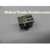Veitical filter socket 1000BASE Tab Down Single Port RJ45 with PBT Black Housing