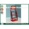 Red color 3 Tier metal motor oil display rack floor stand for Shopping mall