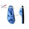 Blue washable Warm ladies open toe slippers Antiskid for bedroom