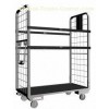 Powder Coating Surface of Roll Storage Rack With Swivel Casters For Order Picking