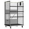 Bottom Deck With Steel Plate Deck of Folding Rolling Rack With Swivel Caster