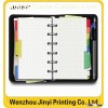 6 rings Pu leather notebook