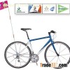 PVC Bicycle Flag With 150cm Fiber-glass Pole And Metal Bracket