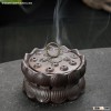 Ceramic Lotus Incense Burner Aromatherapy Sandalwood Furnace Censer for Incense Coil,Incense Stick H