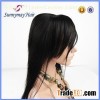 Wholesale New Products 100% Brazilian Hair Straight Silk Base Bleached Knots Lace Frontal With Bang
