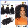 Qingdao Sunnymay 7A Kinky Curly Human Hair Bundles ,virgin Brazilian Kinky Curly Hair Extensions