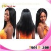 Cheap Long Silky Straight Glueless Lace Front Wigs Human Indian Remy Hair Wig Fast Shipping Natural 