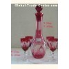 decal, frosty, Painting short Stem Wine Glass Sets / water, juice drinking glassware set