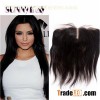 Stock 13*4 Peruvian Straight Lace Frontals Closure Middle Part 7A Peruvian Virgin Hair Bleached Knot