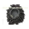OEM Short Black Deep Wave Synthetic Pony Tail Wigs for Ladies