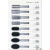 Transparent handle-hair brush