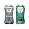 Ergonomic Design 3 blade manual shaving System razor with holder