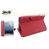 iPad Mini Red Leather Protective Cover , Folio Tablet Computer Case