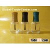 8ml round Clear Glass Nail Polish Containers / custom color bottle with cap and brush